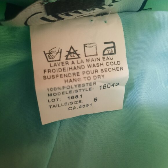 Y2K Slip Dress Size S Blue Green Metallic Stripe Midi Fairy Mermaid Party - Picture 12 of 13